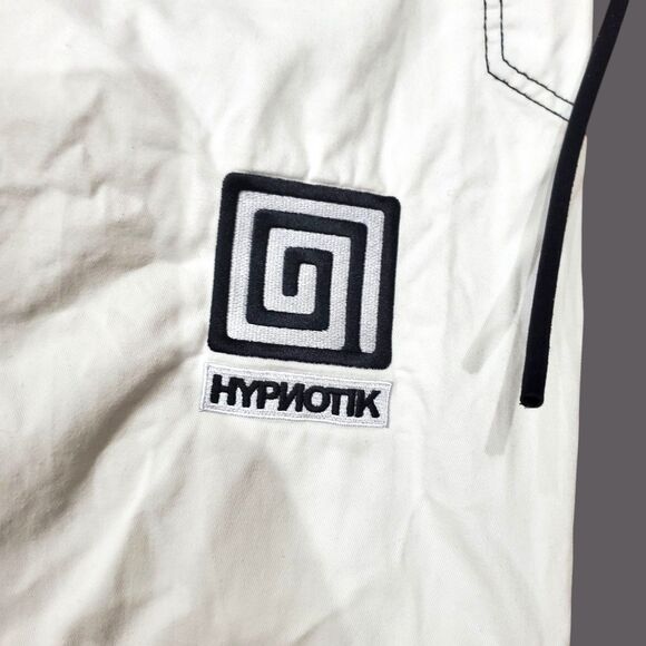 HYPNOTIK Pants Adult A2L White Jiu Jitsu Martial Arts Pro Max Logo Straight Leg - Picture 5 of 7